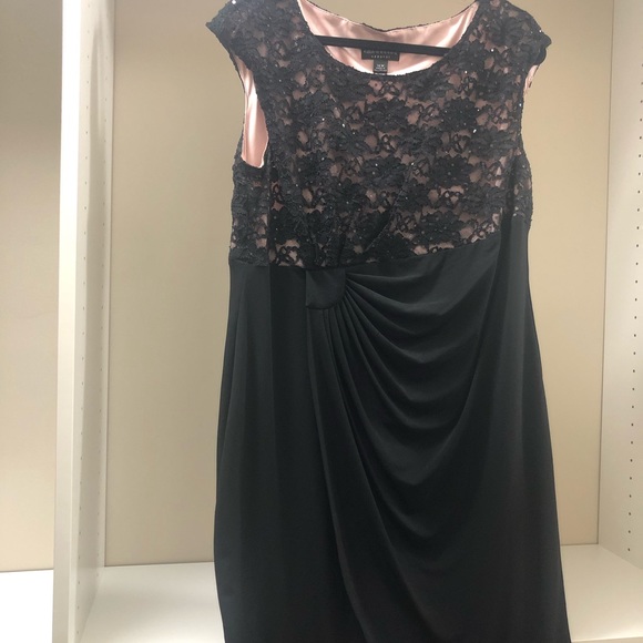 Black Dress with pink lining on top - Picture 1 of 5